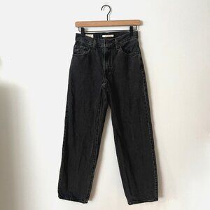 Levi's Premium Baggy Dad Jeans Faded Black Gray Women's Size 24